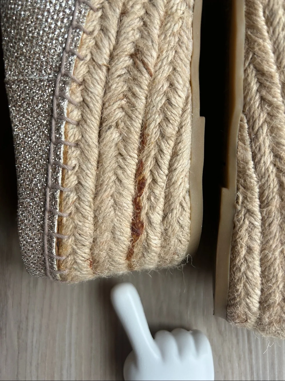 Franco Sorto Pine Espadrille Platform Slide 8.5 Gold Sparkle Casual Glam